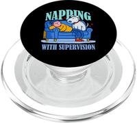 Napping with Supervision PopSockets PopGrip pour MagSafe