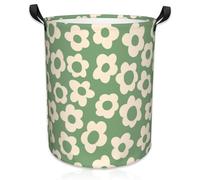 Naqiuli Panier à linge vintage avec motif de fleurs - Panier à linge pliable en tissu Oxford imperméable - Grand panier de rangement pour vêtements - Organiseur de jouets pour salle de bain,