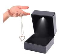 Naqqios Boîte à Anneau Avec Lumière - Cox De Bijoux, Anneau LED | Anneaux De Proposition Boîtes Avec Éclaircissements, Petits Anneaux D'affichage De Boîtes Avec Lumières À L'intérieur, Sans Boîte De