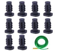 Naqqios Bouchons d'extrémité de Tuyau d'arrosage - Lot de 10 Bouchons de Tuyau d'eau, 8 mm, de Tuyau pour l'irrigation | - Butée de Tuyau pour Une Utilisation à Long Terme pour pelouse, Cour