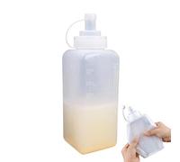 Naqqios Bouteilles De Sauce À Presser - Ensemble Distributeur Transparent 7,5 X 7,5 X 25 Cm, Récipients Rechargeables De Grande Capacité avec Balance, Bouteilles De Condiments en Plastique Flexibles