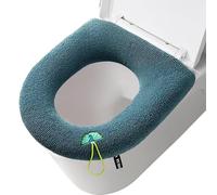 Naqqios Coussin de siège de toilette - Coussin chauffant pour salle de bain doux et épais avec levage | tissu élastique et lavable, coussin chauffant doux et facile à installer pour la maison