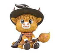 Naqqios Figurine de Highland - Figurine de bétail des hautes terres | Figurine d'animal en résine festive d'Halloween pour étagère de cheminée et étagère à la maison