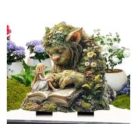Naqqios Jardin Fairy Stage - 150g Tree Man Earth Goddess Statue, Acrylique Flower Pot Decoration | Ornement De La Cour Extérieure, Pieu De Patio Créatif, Décoration De plantte Artistique pour Balcon