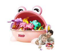 Naqqios Jouets amusants en forme de grenouille rebondissant - Jouet en forme de grenouille rebondissant avec les doigts | Jouet de crapaud plein d'entrain à presser avec les doigts pour enfants