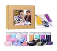 Naqqios Kit de pierres de jardin - Arts et travaux manuels pour adultes, peinture sûre | Pierres de jardin résistantes au mauvais temps, artisanat d'art pour événements scolaires