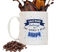 Naqqios La meilleure tasse du père du monde, tasse à café de grand-père, tasse à café Le meilleur fils du monde de 350 ml, tasse de papa de nouveauté, les meilleures tasses en céramique du papa et du