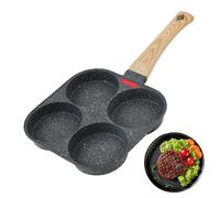 Naqqios Poêle à œufs - Poêle à omelettes, poêles à omelettes pour petit-déjeuner de 4 tasses | Ustensiles de cuisine universels pour hamburgers, omelettes et crêpes