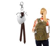 Naqqios Porte-clés en fer à cheval, porte-clés occidental, selle en cuir avec clip, porte-clés pour amateurs d'équestres et amateurs de chevaux, Ella, Consulte la descripción