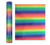 Naqqios Rouleau de vinyle multicolore - Vinyle d' adhésif permanent | DIYS Rainbow Sticker Vinyl, auto-adhésif, résistant à la chaleur, emballage