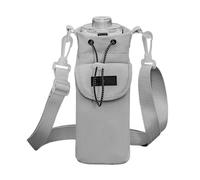 Naqqios Sac à bouteille d'eau avec bandoulière - sac à bouteille d'eau avec bandoulière, porte-bouteille de sport avec poche pour téléphone | étui de bouteille d'eau d'extérieur pour femme et
