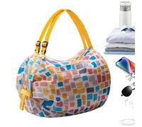 Naqqios Sac à provisions : sac en nylon durable | Poignée de roulement à charge forte, transporteur, acheteur réutilisable, B, C, Consulte la descripción