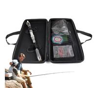 Naqqios Sac de Rangement pour leurres de pêche - Rangement des appâts Rigide, Mallette de pêche de Grande capacité, Organisateur de Poche en Filet intégré, boîte étanche Portable, Plus Durable