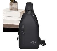 Naqqios Sacs D'élingue - Pack De Coffre À Épaule Décontracté 16x7x30cm, Sac À Dos Léger Du Corps Croisé | Sac De Messager De Voyage Durable, Petit Sacs À Dos Antivol, Élingue Portuaire De Charge USB