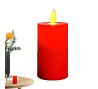 Naqqios Sans flamme à flamme mobile rouge, colonne mobile | rouge à batterie avec mouvement 3D, LED pour extérieur, intérieur, décoration de mariage, décoration pour la maison