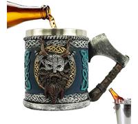 Naqqios Tasse à café de voyage - Tasse à café de 450 ml, chope à bière givrée | Chope à bière, Tasse vikings, Tasse Tankard, Stein de bière