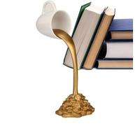 Naqqios Tasse à café flottante - Décoration de bar à café, décoration de tasse flottante avec pièce d'or | Nouveauté de café avec éclaboussures en résine, sculpture amusante de table avec