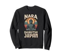 Nara Daibutsu Grand Bouddha Japon Souvenir de Voyage rétro Sweatshirt