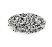 InCasa Rideau de porte chenille tricolore Noir/Blanc/Gris 56 x 185 cm