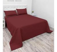 NARCISO Dessus de Lits et Couvre-Lits 2 Personnes 260x270cm, Couverture Légère été en Microfibre, Dessus de Lit 2 Personnes Tissage de Couleur Unie