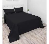 NARCISO Dessus de Lits et Couvre-Lits 2 Personnes 260x270cm, Couverture Légère été en Microfibre, Dessus de Lit 2 Personnes Tissage de Couleur Unie