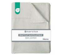 Narciso - Drap Plat 1 Personne 150x290cm en Coton 100%, Drap Plat pour Lit 90x200 Made in Italy Peut être Associé à nos Taies d'reiller et Draps-Housses en Coton
