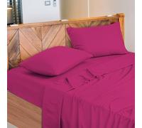 NARCISO Parure de Lit, Drap Lit 1 Personne 90x200 en Coton Made in Italy, Bed Sheets Composé de 1 Drap Housse 90x200, 1 Plat 150x290, 1 Taie d'oreiller 50x80