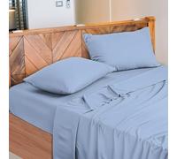 NARCISO Parure de Lit, Drap Lit 1 Personne 90x200 en Coton Made in Italy, Bed Sheets Composé de 1 Drap Housse 90x200, 1 Plat 150x290, 1 Taie d'oreiller 50x80