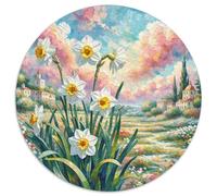 Narcisse 1000 Pièces Puzzles Classiques Jouets Éducatifs Jeu D'Intelligence Plante Puzzle Ronds Puzzle Difficile Impossible pour Adultes Et Enfants Dès 10 Ans 1000pcs (67.5x67.5cm)