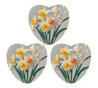 Narcisse Lot de 3 désodorisants à suspendre pour voiture, maison, bureau, style blanc