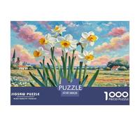 Narcisse Puzzles 1000 Pièces Cadeau Unique Fiori Piante Bellissimo Jeu Éducatif Défi Jouet À De Qualité Supérieure Peinture Art pour Adultes Et Enfants À Partir De 12 Ans 38x26cm/1000pcs