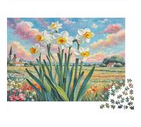 Narcissus 1000 Pièces Jeu Éducatif - Jonquilles dans Une Prairie pour Adultes Adolescents Planche Premium 100% Recy 38x26cm/1000pcs