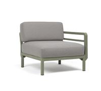 NARDI fauteuil élément terminal MAXIMO (Cactus / Lave - Fibre de verre régénérée, polypropylène et tissu Sunbrella hydrofuge)