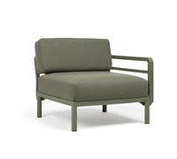 NARDI fauteuil élément terminal MAXIMO (Cactus / Thym - Fibre de verre régénérée, polypropylène et tissu Sunbrella hydrofuge)