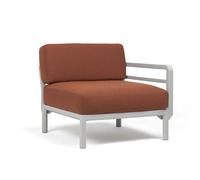 NARDI fauteuil élément terminal MAXIMO (Craie / Cannelle - Fibre de verre régénérée, polypropylène et tissu Sunbrella hydrofuge)