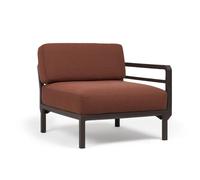 NARDI fauteuil élément terminal MAXIMO (Terre / Cannelle - Fibre de verre régénérée, polypropylène et tissu Sunbrella hydrofuge)