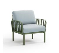 NARDI fauteuil pour l'extérieur KOMODO (Agave / Glace - Polypropylène fibre de verre et tissu Sunbrella)