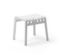 NARDI pouf repose-pieds pour l'extérieur POGGIO (Blanc - Polypropylène PRV)