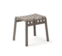NARDI pouf repose-pieds pour l'extérieur POGGIO (Gris tourterelle - Polypropylène PRV)