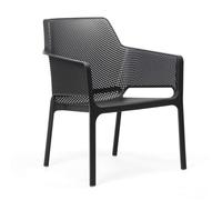 NARDI set de 2 chaises avec accoudoirs pour extérieur NET RELAX (Anthracite - Polypropylène PRV)