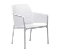 NARDI set de 2 chaises avec accoudoirs pour extérieur NET RELAX (Blanc - Polypropylène PRV)
