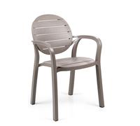 NARDI set de 2 fauteuils PALMA pour extérieur GARDEN COLLECTION (Gris tourterelle - Polypropylène)