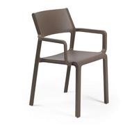 NARDI set de 4 chaises avec accoudoirs pour extérieur TRILL ARMCHAIR (Tabac - Polypropylène PRV)