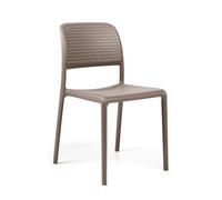 NARDI set de 4 chaises BORA BISTROT pour extérieur CONTRACT COLLECTION (Gris tourterelle - Polypropylène)
