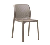 NARDI set de 4 chaises pour l'extérieur BIT (Gris tourterelle - Polypropylène PRV)
