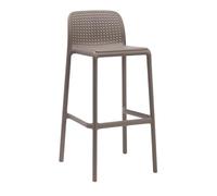 NARDI set de 4 tabourets pour l'extérieur LIDO (Gris tourterelle - Polypropylène PRV)