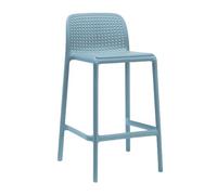 NARDI set de 4 tabourets pour l'extérieur LIDO MINI (Bleu clair - Polypropylène PRV)