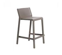 NARDI set de 4 tabourets pour l'extérieur TRILL STOOL MINI (Gris tourterelle - Polypropylène PRV)