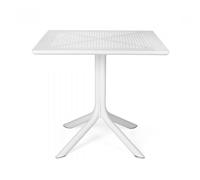 NARDI table carré pour l'extérieur CLIP 80 (Blanc - Fibre de verre polypropylène et DurelTOP)
