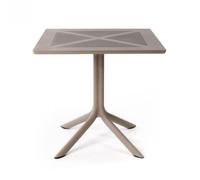 NARDI table carré pour l'extérieur CLIPX 80 (Gris tourterelle - Fibre de verre polypropylène et DurelTOP)